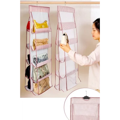 BUĞZ 10 Gözlü Çanta Askılığı Dolap İçi Düzenleyici Organizer Askılı Çantalık ( BUĞZ )