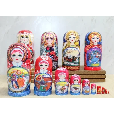 BUĞZ 10lu Ahşap Matruşka Seti