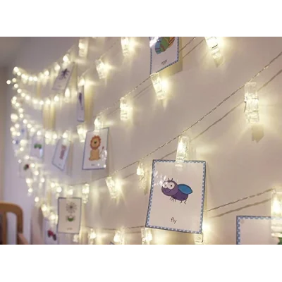 BUĞZ 10lu Led Işıklı Fotoğraf Mandalları ( BUĞZ )