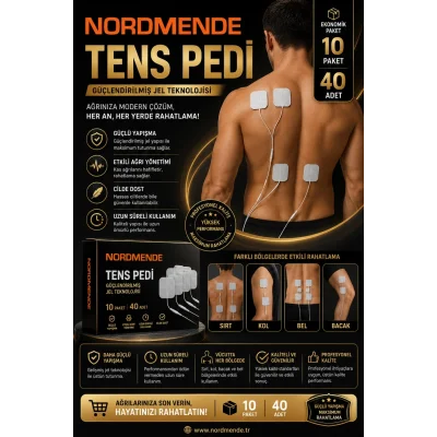 BUĞZ 10 Paket 40 Adet  Tens Pedi 5×5 Cm Kablolu Elektrot Ped – Yumuşak Ve Esnek Medikal Ped