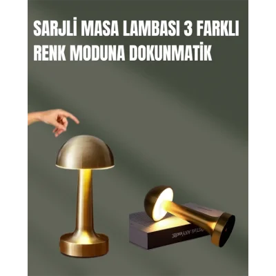  %100 Kademeli Ayarlanabilir Işık – USB Şarjlı Masa Lambası