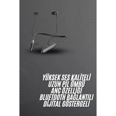  100 Saat Bluetooth Kulaklık Dijital Göstergeli ANC Özelliği Kablolu