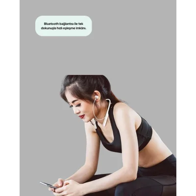BUĞZ 100 Saat Pil Ömrü Boyun Askılı Bluetooth Kablosuz Kulaklık - BUĞZ