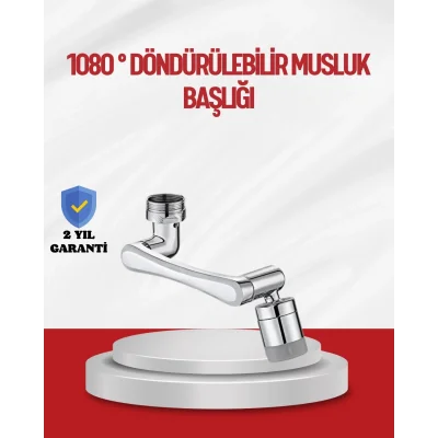 BUĞZ 1080° Çok Yönlü Musluk Aparatı Püskürtme ve Köpük Akışlı