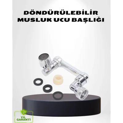 BUĞZ 1080° Dönebilen Musluk Ucu – Su Tasarruflu, Esnek ve 360° Çift Eksenli Başlık (Kopya)