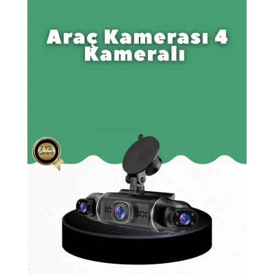 BUĞZ 1080P 4 Kanallı Araç Kamerası GPS + WiFi + G Sensör Destekli