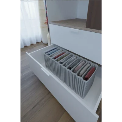 BUĞZ 11 Bölmeli Dolap ve Çekmece Içi Düzenleyici Akordiyon Organizer M-00500 (6 Adet) ( BUĞZ )