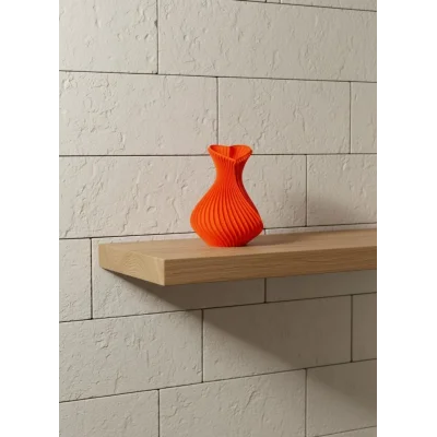 BUĞZ 11 cm Turuncu Kalp Formlu Mini Vazo Estetik Dekoratif Obje