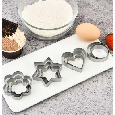 BUĞZ 12 Adet Paslanmaz Çelik Kurabiye Kalıbı Seti