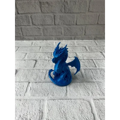 BUĞZ 12 cm Mavi Ejderha Figürü Koleksiyonluk Dekoratif Biblo - Lisinya