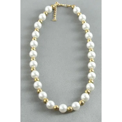 BUĞZ 12 mm İnci Metal Kolye