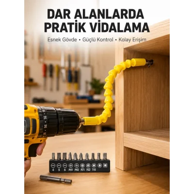 BUĞZ 12 Parça Akrobat Bits Seti Çok Amaçlı Vidalama Dayanıklı Çelik Yeni Nesil