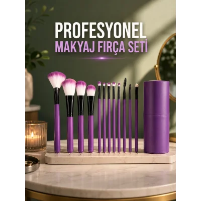 BUĞZ 12 PARÇA PROFESYONEL MAKYAJ FIRÇA SETİ