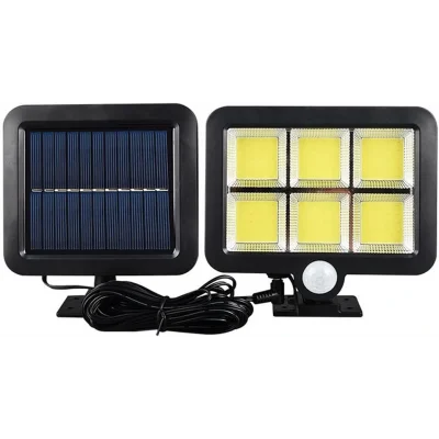 BUĞZ 120 Cob Led Solar Panelli 3 Modlu Duvar Lambası