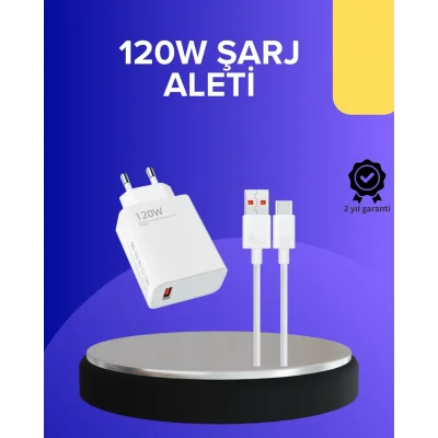 BUĞZ 120 Watt Hızlı Şarj Adaptörü Samsung S20 S21 S22 S23 Uyumlu