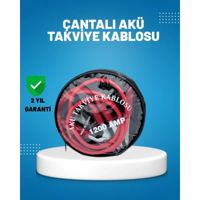 BUĞZ 1200 Amper Akü Takviye Kablosu 2 Metre İzoleli Bakır Uçlu