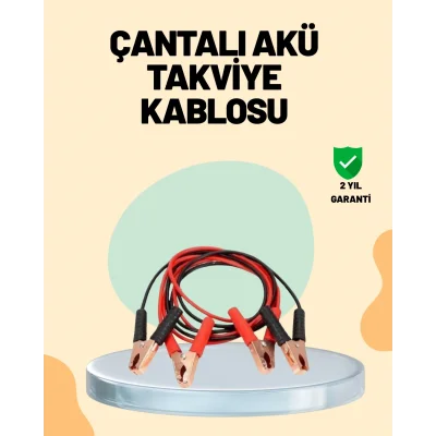 BUĞZ 1200 Amper Jumper Kablo 2 Metre Bakır Uçlu Araç Takviye Seti