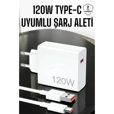  120W Şarj Aleti Type-C Uyumlu Turbo Şarj Aleti