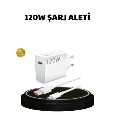 BUĞZ 120W Ultra Hızlı Şarj Adaptörü USB-C Destekli Güçlü Şarj Teknolojisi