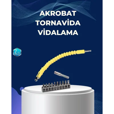 BUĞZ 12’li Akrobat Bits Vidalama Seti Esnek Uç Çok Yönlü Kullanım