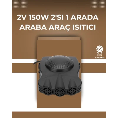  12V Araç Fanı & Isıtıcı | Ön Cam Buzu Çözücü, 360° Ayarlanabilir Başlık, Anında Sıcaklık