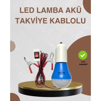BUĞZ 12V LED Ampul Timsah Kıskaçlı Taşınabilir Aydınlatma