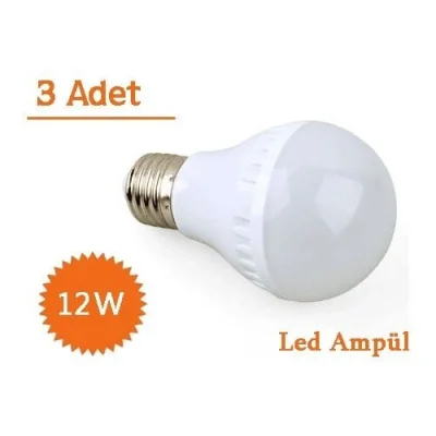 BUĞZ 12W Enerji Tasarruflu Led Ampul ( 3 Adet )