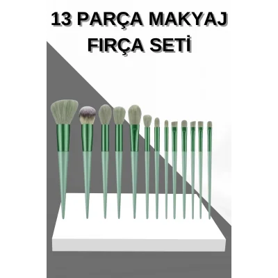  13 Parça Makyaj Fırça Seti Far Fırçası Allık Fırçası Yumuşak Uçlu