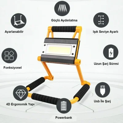 BUĞZ 1300 Lümen Güçlü Aydınlatma Wt-328 Güçlü Fener