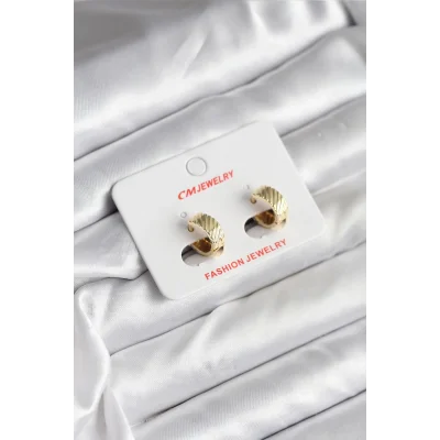 BUĞZ 14K Gold Renk Kaplama CM Kadın Küpe