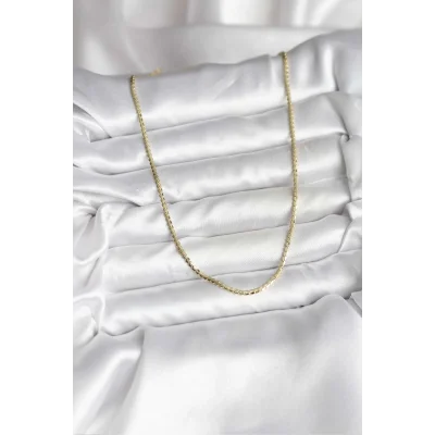 BUĞZ 14K Gold Renk Kaplama Ezme Zincir Model CM Kadın Kolye - Lisinya