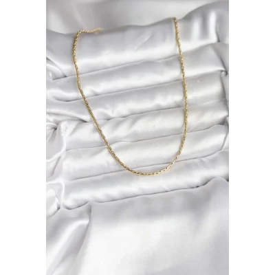 BUĞZ 14K Gold Renk Kaplama İnce Zincir Model CM Kadın Kolye - Lisinya
