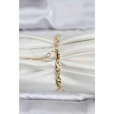 BUĞZ 14K Gold Renk Kaplama Zincir Model CM Kadın Bileklik - Lisinya