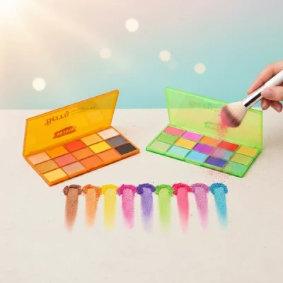 BUĞZ 15 Renkli Sedefli Mat Far Paleti - 2li Set