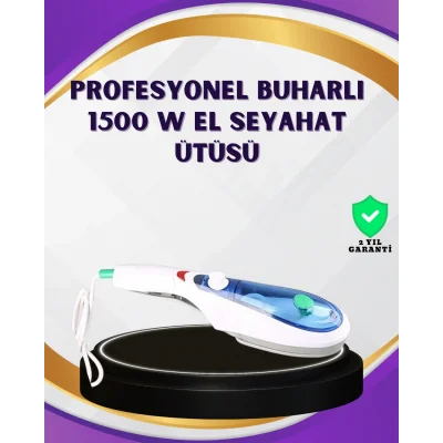 BUĞZ 1500W Buharlı Kırışıklık Giderici Ütü | Ev ve Seyahat Kullanımı İçin Uygun