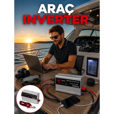 BUĞZ 1500W Yüksek Güç Çıkışlı Araç Inverter