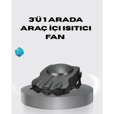 BUĞZ 150W Araç İçi Isıtıcı ve Fan Kompakt Tasarım ve Hızlı Isıtma Özellikli
