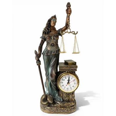 BUĞZ 15x10 cm Polyester Saatli Adalet Figürü