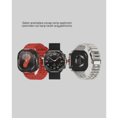 BUĞZ 1.62 İnç Akıllı Saat Arama Özellikli Sağlık ve Spor Takibi - Lisinya