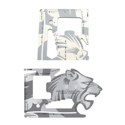 BUĞZ 18 Fonksiyonlu Cüzdan İçi Aslan Tasarımlı Kart Acil Durum Kiti