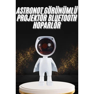  180 Derece Dönebilen Astronot Masa ve Gece Lambası Projektör