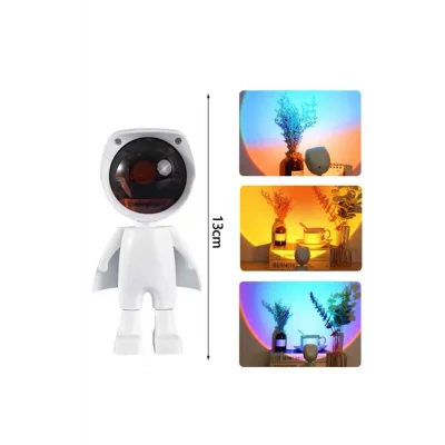 BUĞZ 180 Derece Dönebilen Astronot Masa ve Gece Lambası Projektör - Lisinya