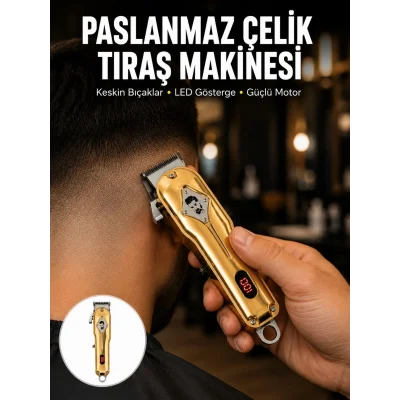 BUĞZ 1800 mAh Bataryalı Uzun Kullanım Süreli Şarjlı Tıraş Makinesi Yeni Nesil