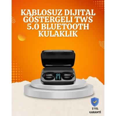 BUĞZ 1800 mAh Güçlü Şarj Kutusu ile Bluetooth Kulaklık Seti