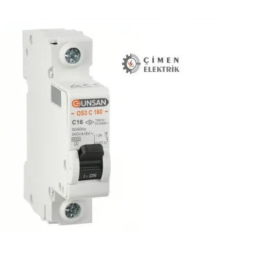 BUĞZ 1X16a C Serisi 6Ka Otomatik Sigorta OS3C160-1C16