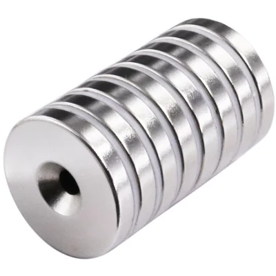BUĞZ 2 Adet 25x10/5x5,5 mm Neodyum Mıknatıs Havşa Delikli Magnet Vida Atılabilir N35 Nikel Paslanmaz