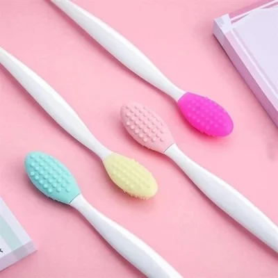 BUĞZ 2 Adet Dudak Fırçası Peeling Etkili Gözenek  Siyah Nokta Temizleyici Akne Giderici Çift Yönl