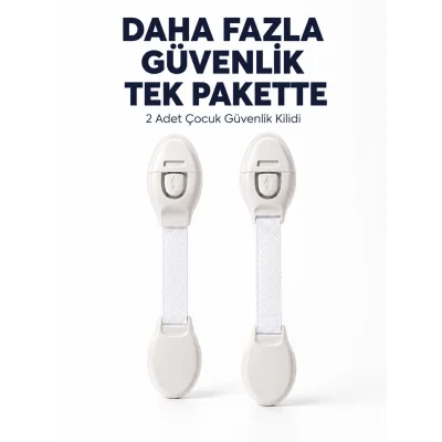 BUĞZ 2 Adet Güçlü Yapışkanlı Çocuk Güvenlik Kilidi
