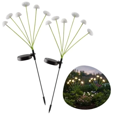 BUĞZ 2 Adet Plastik Mantar Sensörlü Solar Bahçe Lambası