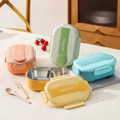 BUĞZ 2 Bölmeli Yemek Kabı - 304 Paslanmaz Çelik - 900 ml